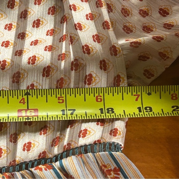 Urban Outfitters Mixed Print Pippa Chiffon Tiered Boho Floral Mini Dress Small - Picture 5 of 9